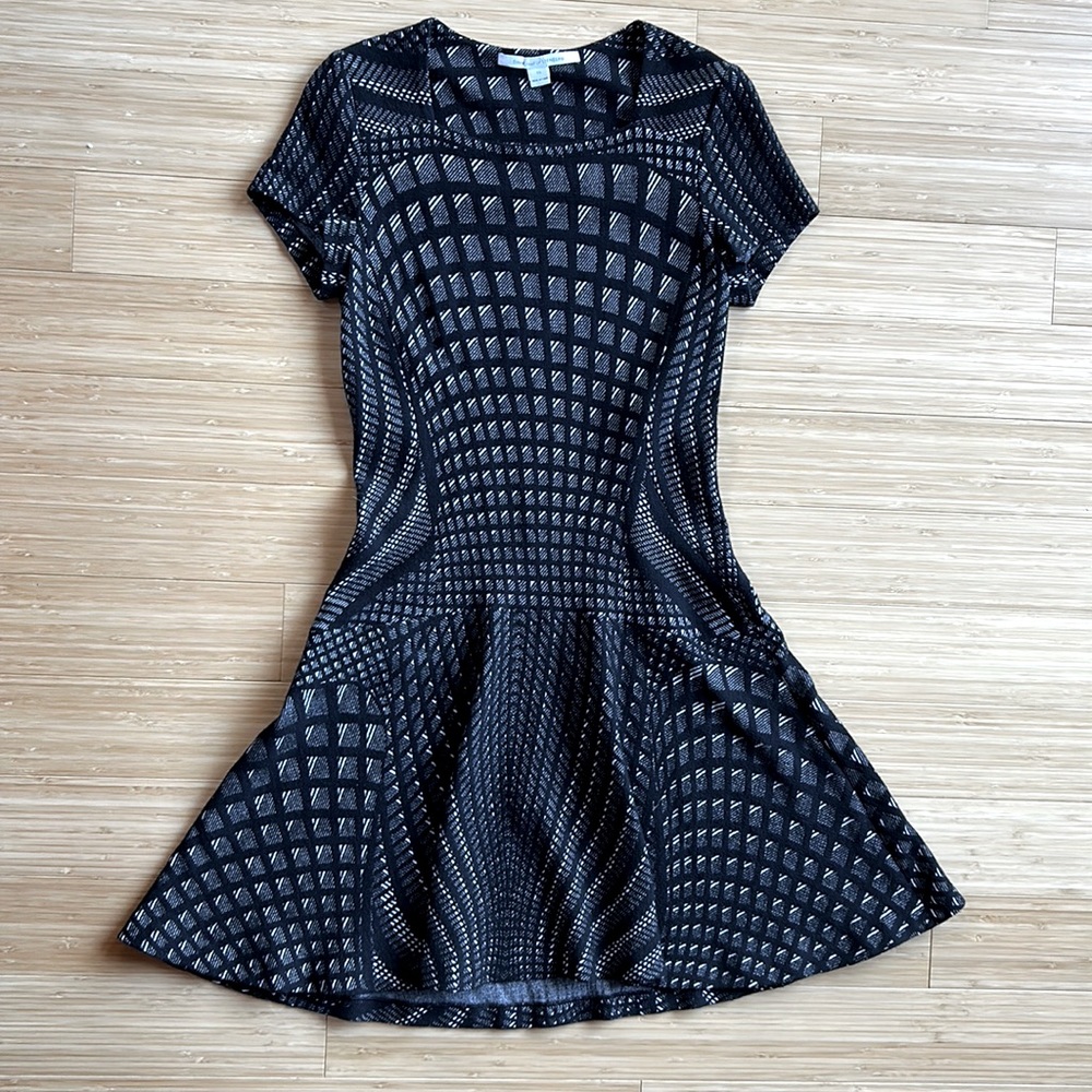 Diane vonFurstenberg wool blend dress, black and white